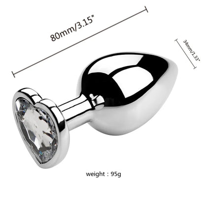 3PCS S/M/L Metal Anal Plug Butt Plug Sex Toy Butt Toy for Women Men Couples Adult Game Masturbator Anal Diamond Sex Shop 18+