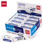 Deli 2B White Erasers Soft PVC Mess-Free Clean Rubber for Pencils Exam Office School Sketching Art Supplies