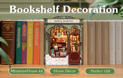 CUTEBEE Book Nook DIY Building Kit with Laser-Cut Precision Pieces 3D Wooden Puzzle  Collectible Desk Home Decor for Gift Idea