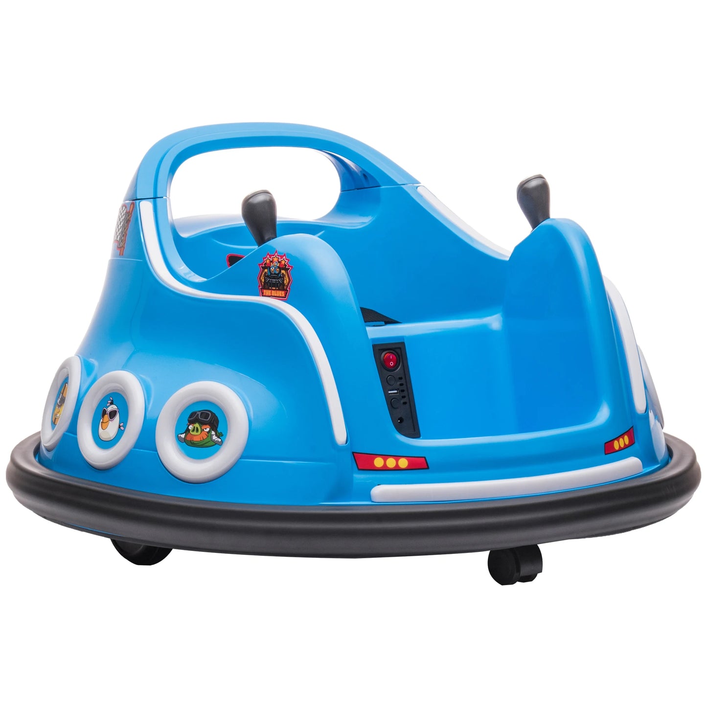 12V licensed Angry Bird electric bumper car for children, 360° rotating car, 73x73x44 cm, blue