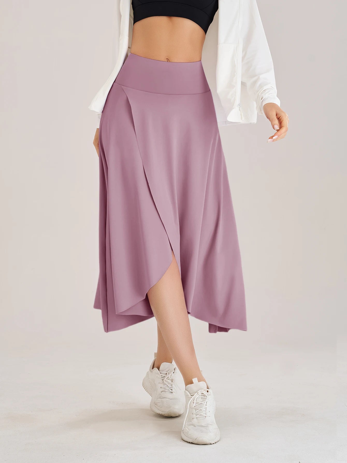 Summer Women Golf Tennis Dance Fitness Long Skirts Quick Drying Solid Female Lining High Waist Long Skirts Shorts
