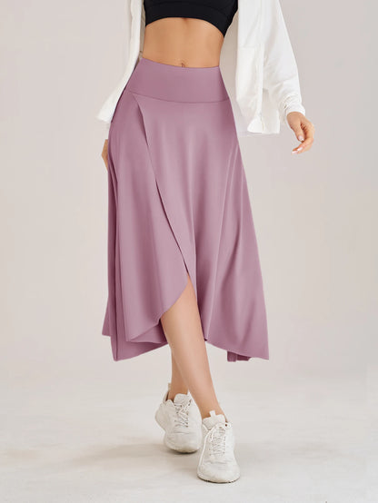 Summer Women Golf Tennis Dance Fitness Long Skirts Quick Drying Solid Female Lining High Waist Long Skirts Shorts