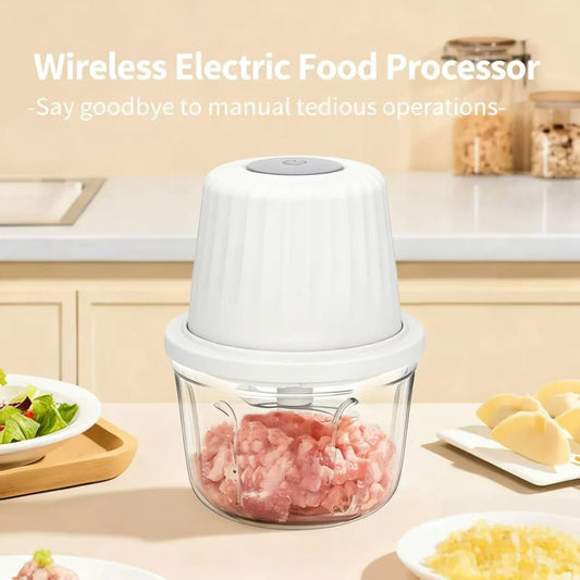400ML Electric Food Chopper ，6 Blades Garlic Grinder Mini Vegetable Chopper，USB Portable Veggie Chopper，Garlic Mincer
