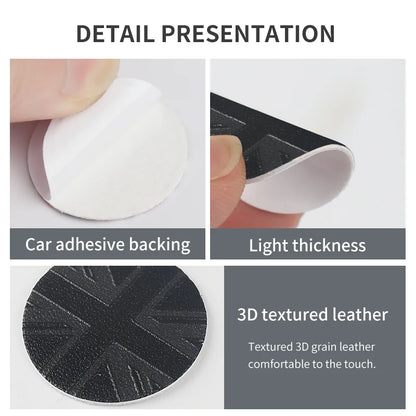 Central Control Volume Multimedia Button Knob Sticker for MINI Cooper F55 F56 F57 F60 Countryman Leather Car Interior Styling