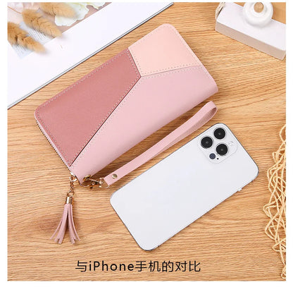 Fashion Zipper Wallets Womens Long Purses Handbags Coin Purse Cards Holder PU Leather Billfold Wallet