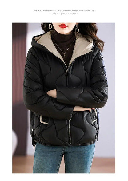 Hooded Parkas Women Winter 4XL Korean Fashion All-match Coats Thicken Keep Warm Streetwear Cold Wear Casual Female Outwear Ins