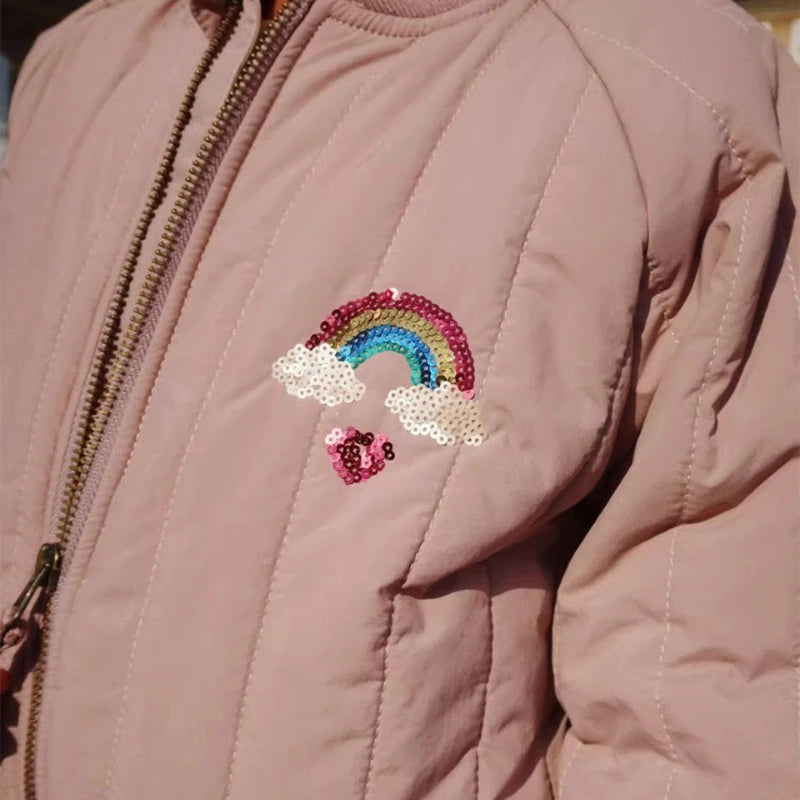 2025 KS Brand Winter Baby Boys Lambswool Jackets Vest Kids Clothes Girls Cherry Jackets Outerwear Coats Flight Suit Jackets 1-9Y