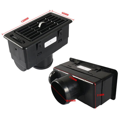 Car Air Conditioning Vent Ventilation 120*60mm Car Trailer Heat AC Dash Ventilation Outlet Universal Center Console Air Outlet