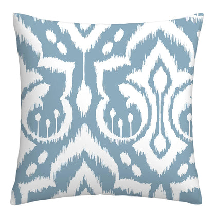 Lake blue white geometric linen pillowcase sofa cushion cover home decoration can be customized for you 40x40 45x45 50x50 60x60