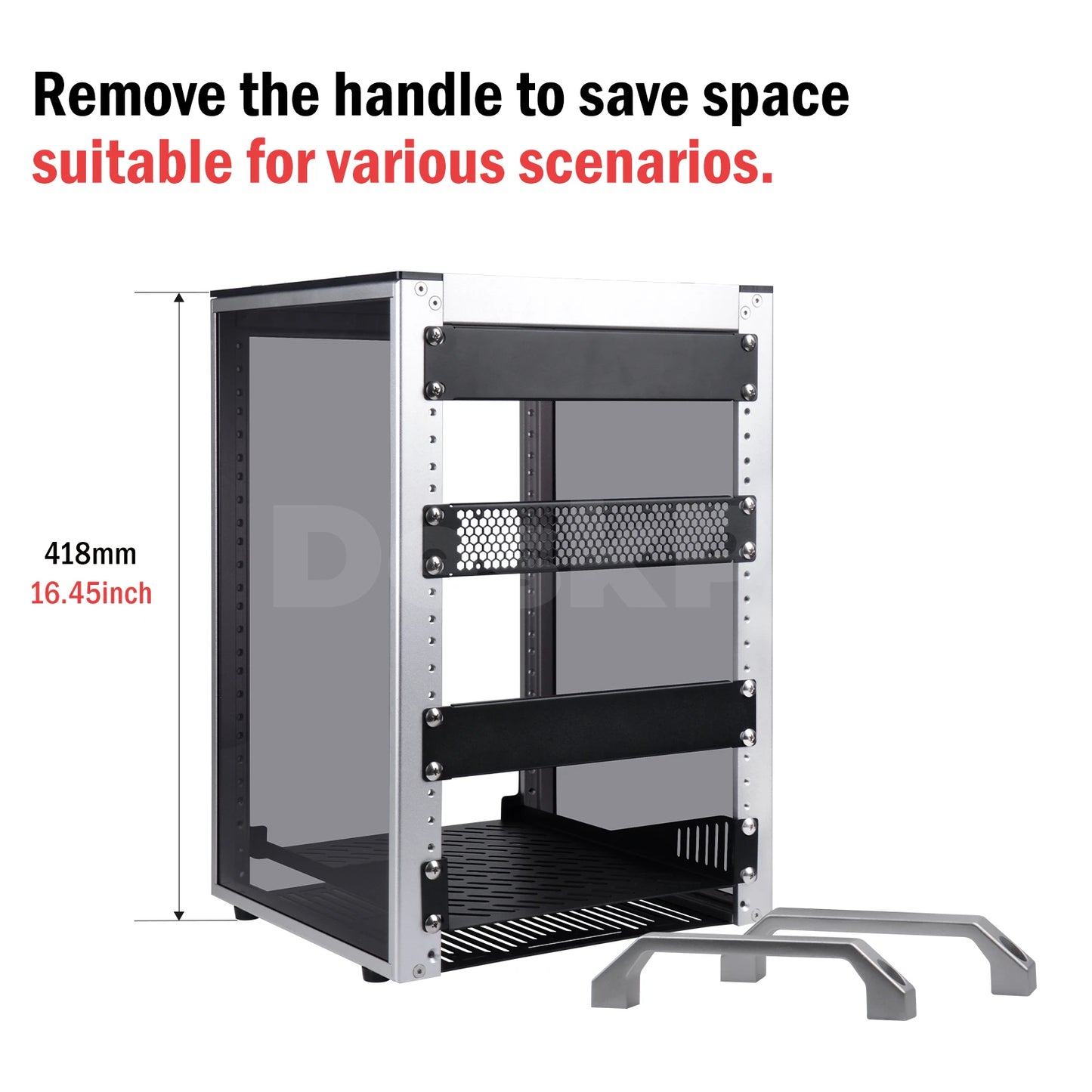 DeskPi RackMate T1-Plus Rackmount, 10-inch 8U Server Cabinet for Network, Servers, Audio and Video Equipment