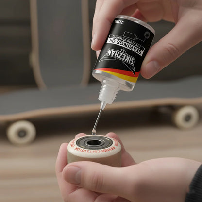 Skateboard Wheel Lube Kit, Bearing Oil + Additive Fluid, Precision Needle Tip, Fast Smooth Spin, Noise Reduction, Anti‑Rust