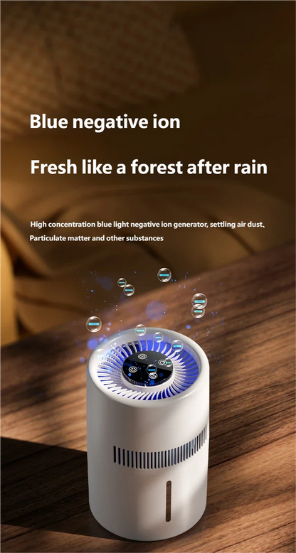 HOMEFISH Home Office Desktop Fog Free Humidifier Air Purifier for Bedroom Car - Safe for Pregnant Women Mothers Babies
