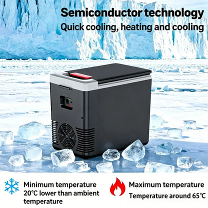 10L Mini Refrigerator For Car Home Travel Refrigerator 12V 220V Auto Freezer Cooler & Warmer Electric Car Fridge Portable Icebox EU Plug