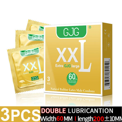 Width-58mm(Length-200mm) Large Size Condoms  Men Latex Condom Safe Contraception Protection Adult Sex Products Intimate Care