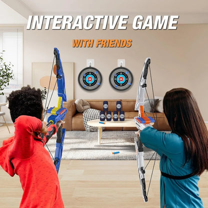 Softbow Archery Set Sports Wristband Target Equipment for Shooting Toy for Summer Outdoor Play Birthday Holiday Gift