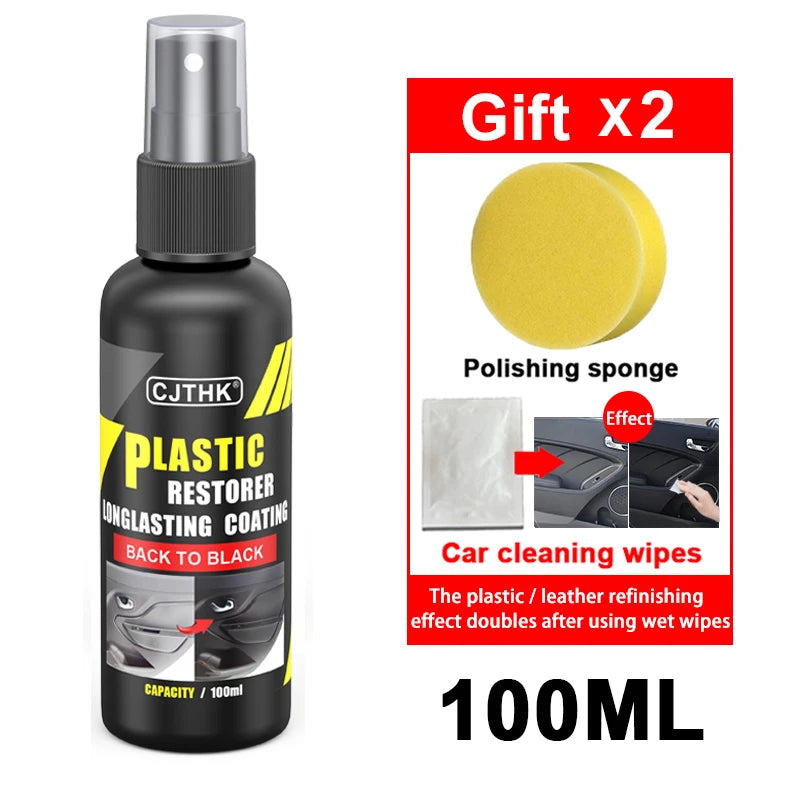 Car Plastic Restorer Back To Black Gloss Plastic Renovator Longlasting Coating Leather Restore Auto Polish Cleaning Products