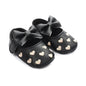 Baby Girls 0-18 Months Indoor First Walker Shoes Soft Cotton Sole Non-Slip Classic Embroidery Bowknot Hook & Loop Infant Booties