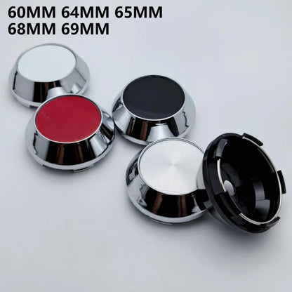 4pcs 60mm 64mm 65mm 68mm 69mm No Logo Emblem Car Wheel Center Caps Wheels Hub High Cap Rim Hubcaps Dust Cover Car Accessories