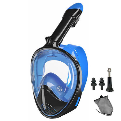 Full Face Snorkel Mask Silicone Diving Mask Full Dry Panoramic With Camera Holder Large Frame Swimming Goggles Set For Adults