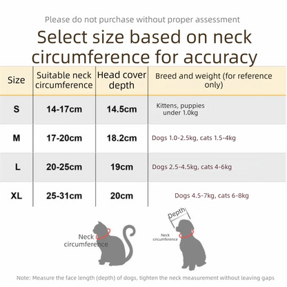 Protective Biting Prevention Cat Muzzle Breathable Transparent Astronaut Helmet Adjustable Pet Hood Pet Supplies