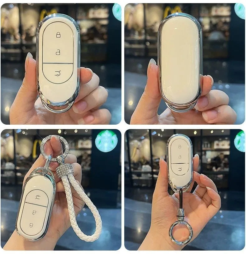 TPU Car Key Case Fob for Leapmotor T03 C10 C11 C16 C01 B10 B01 B05 S01 NFC Card Keychain Remote Cover Shell Accessories