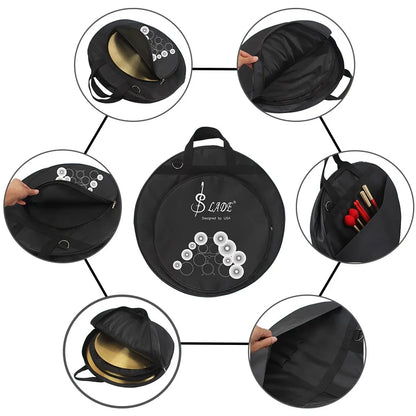 M MBAT Cymbal Gig Bag Percussion Instrument Accessories Music Tool Backpack with Removable Interlayer For Cymbal and Drum Sticks