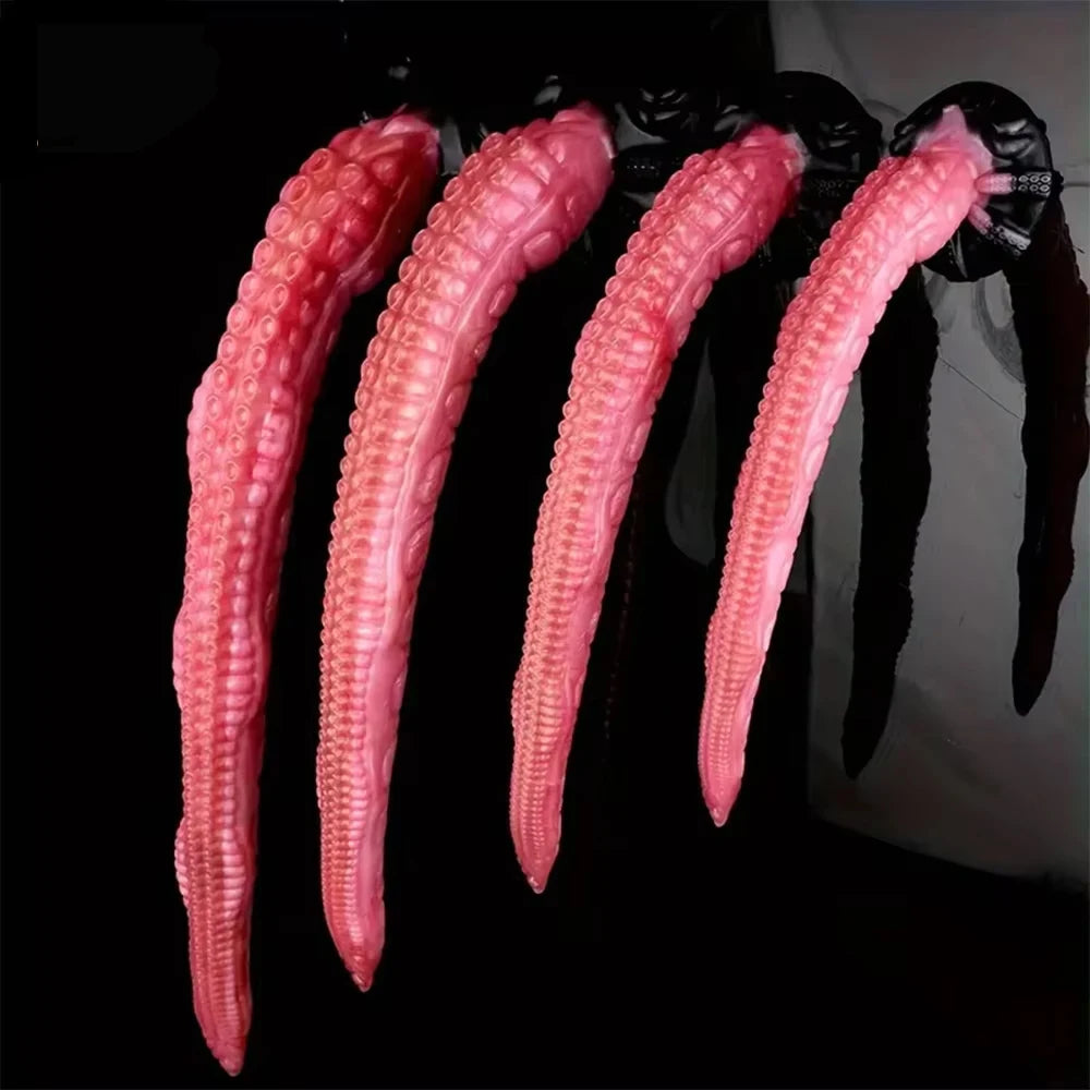 FAAK 65cm Long Butt Plug With Suction Cup S M L XL XXL Fantasy Octopus Leg Dildo Anal Beads 5 Sizes Sex Toys For Women Man