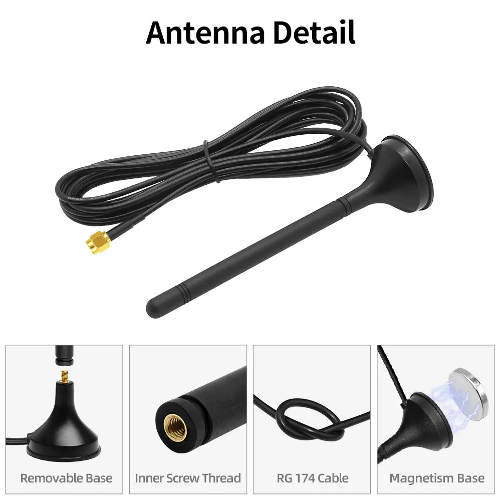 700-2700MHz GSM 2.4G 3G 4G LTE Antenna High Gain 3.5dBi SMA Male Magnetic Base 3M Cable for Outdoor DTU Cabinet and Router
