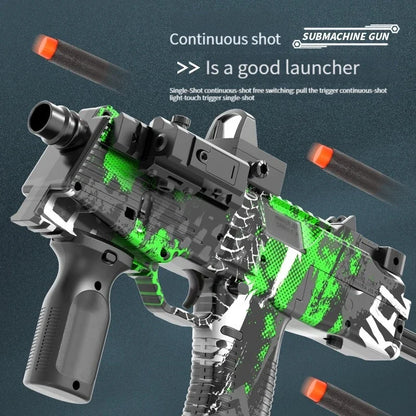 MP9 Toy Gun Electric Foam Dart Blaster Soft Bullet Submachine Gun Automatic Shooting Toys for Adults Teens Outdoor Battle Games