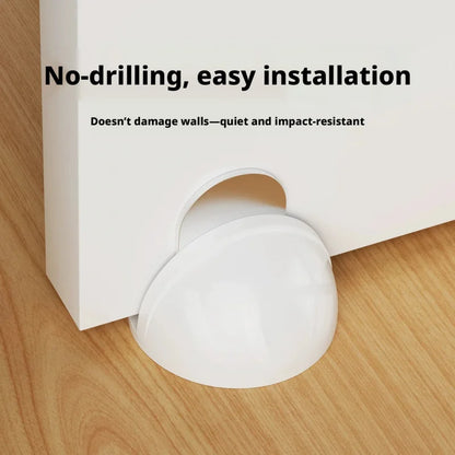 No-Drill Magnetic Door Stopper: Silicone Anti-Collision Buffer for Glass & Bedroom Doors - Windproof Floor Mount
