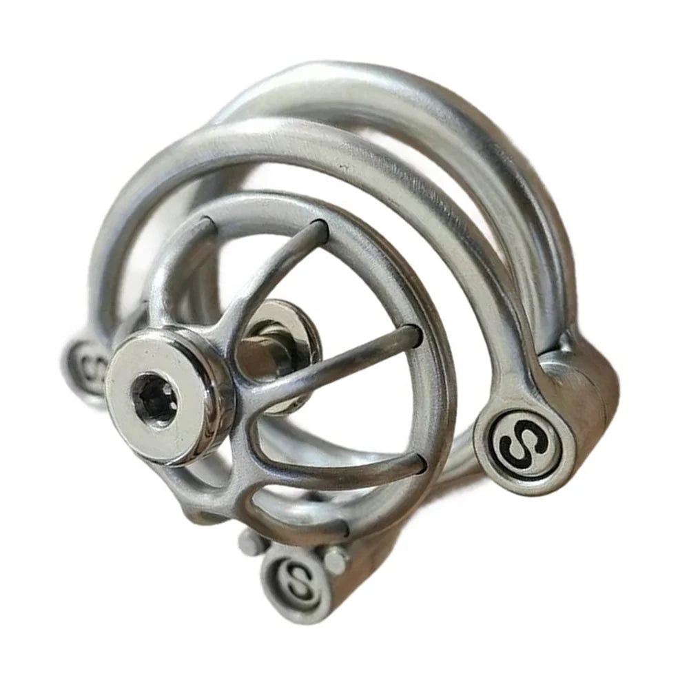 Anti Slip Urethral Chastity Cage Men BDSM Bondage Stainless Steel Screw Cock Lock Custom Metal Male Chastity Device Penis Cage