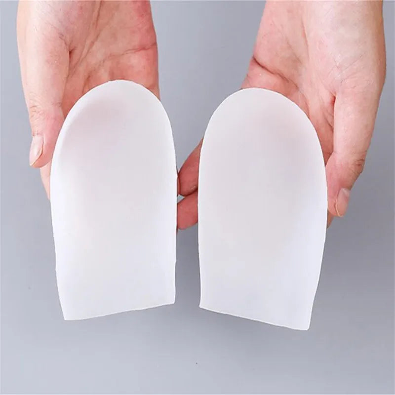 Unisex Invisible Height Increase 5CM Silicone Socks Gel Heel Pads Orthopedic Arch Support Heel Cushion Insoles Foot Massage Pad