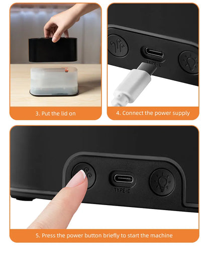 Mini Aroma Diffuser Aromatherapy Realistic Flame Lights Colorful RGB Air Humidifier Desktop USB Sprayer/Essential Oil Set