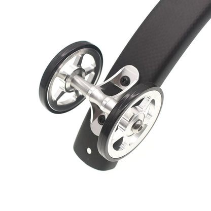TWTOPSE dviračio lengvoji padanga sparnų ratukas, skirtas Brompton sulankstomam dviračiui, purvasaugio ratas, dvigubas AL7075 CNC A C linija 77g 60mm