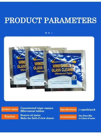 ISGTDRM Solid Cleaner Car Windscreen Cleaner Effervescent Tablet Auto Wiper Glass Solid Cleaning Concentrated Tablets Detergent