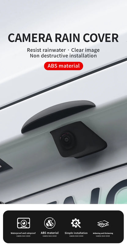 Car Reversing Rear Camera Rain Cover ABS Rain-Proof Car Reverse Camera Rain Shade Cover Waterproof Shield Car Exterior Accessory