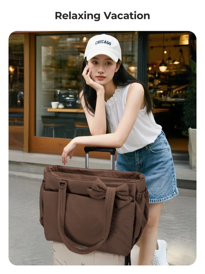 BAGSMART Large Capacity Tote Bag for Women Versatile Commuting Handbag Messenger Multiple Pockets Shoulder Sport Bag