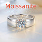 Moissanite Couple Ring For Women Man 925 Silver Stone Match Dia Wedding Band Bride S Sterling Silver White Gold 2.00ct