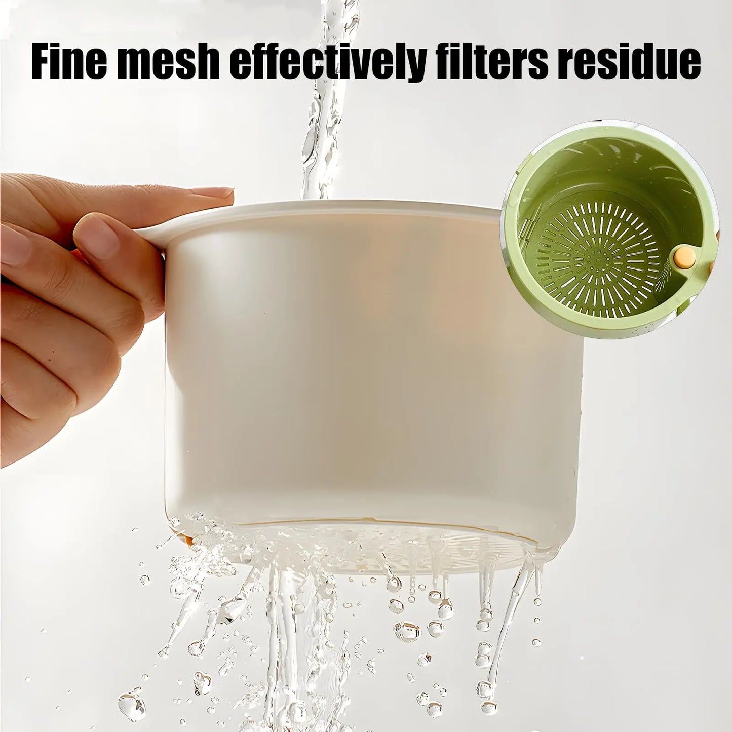 Self Cleaning Kitchen Sink Strainer Basket Press Automatic Dumping Waste Catcher Faucet Hanging Draining Basket Trash Filter