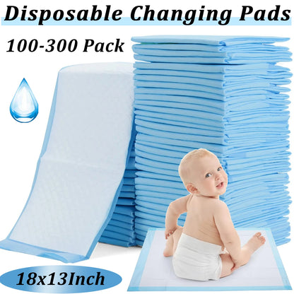 20-100Pcs Disposable Changing Pad High Absorbent Diaper Changing Pads Waterproof Leak Proof Baby Disposable Underpads for Baby