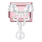 2025 New Women Romantic Pink Cherry Heart Shiny CZ Italian Charm Links Fit 9mm Bracelet Stainless Steel DIY Making Jewelry Gifts