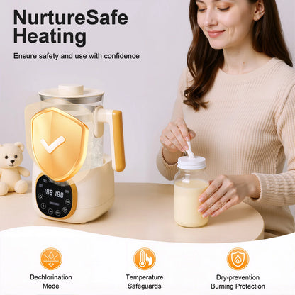1.3L Baby Bottle Warmer 72H Constant Temperature & 5Min Memory Fast Heating & 45dB Quiet for Milk Formula & Food