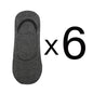 6 Pairs/Lot Men's Bamboo Breathable Invisible Socks Low Cut Casual Cotton Boat Non-Slip No Show High Quality Sock