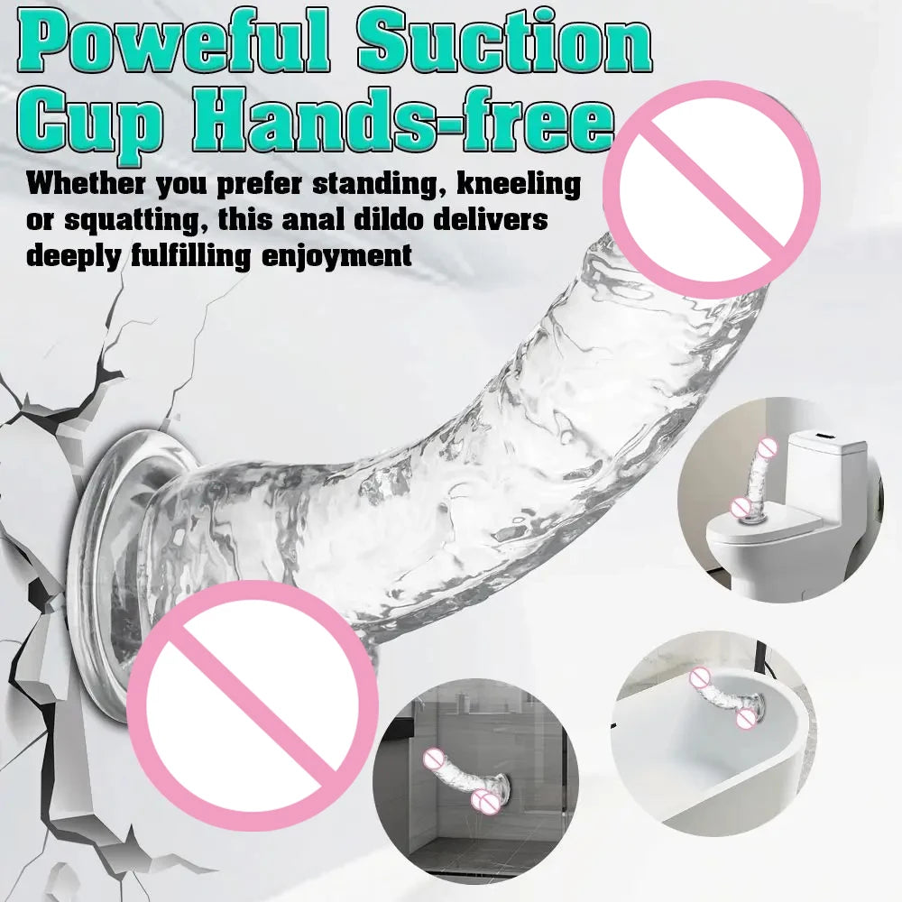 4 Size Transport Silicone Dildo Fake Dick for Women Artificial Penis with Suction Cup Female Masturbation Adult Sex Toy for 18+