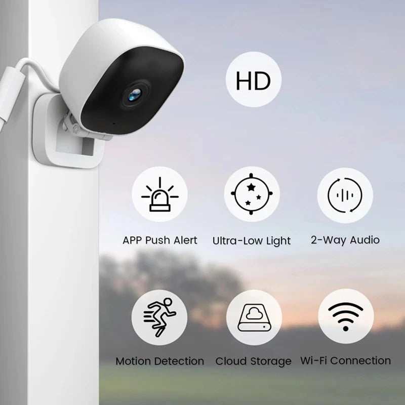 New WiFi Window Camera IP65 Full Color Night Vision Indoor Security Camera Replaces Outdoor Cam Through Window Surveillance