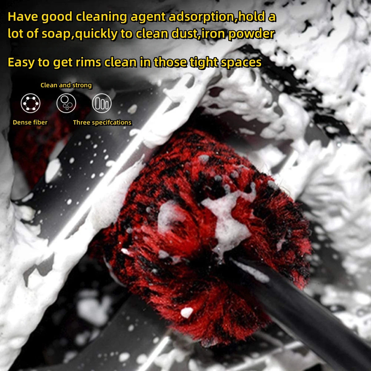 Auto Tire Wheel Detailing Brushs Set Multifunctional Car Cleaning tools for Car Rim Tire Bendable Detail Clean Easy Car Wash Too