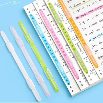 12pcs Binding Clips Strip Kawaii 2 Hole Loose Leaf Clips A4 Paper Fasteners DIY Scrapbook File Folder Notebook Accessories