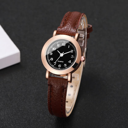 Fashion Small Dial Women Watches Ladies Leather Band Analog Quartz Wristwatch Girls Clock（Without Box）