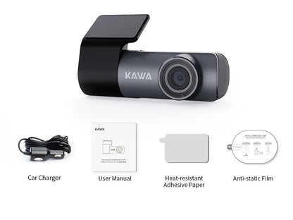 2K Dash Camera For Car DVR Dash Cam In The Car KAWA D5 Video Recorder Emergency Voice Control WiFi APP Monitor WDR Dashcam