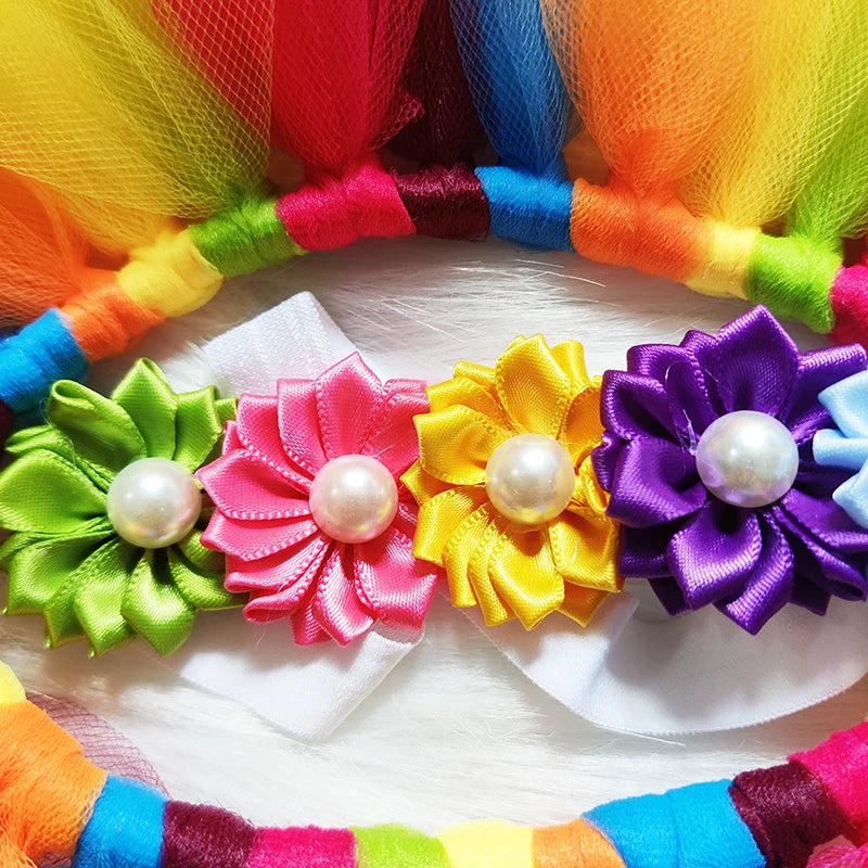 Rainbow Baby Tutu & Headband Set – Perfect Photography Prop for Special Occasions, Soft Polyamide Material, Ideal Gift, Ages 0-3